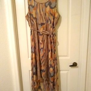 Multi colored sleeveless maxi dress